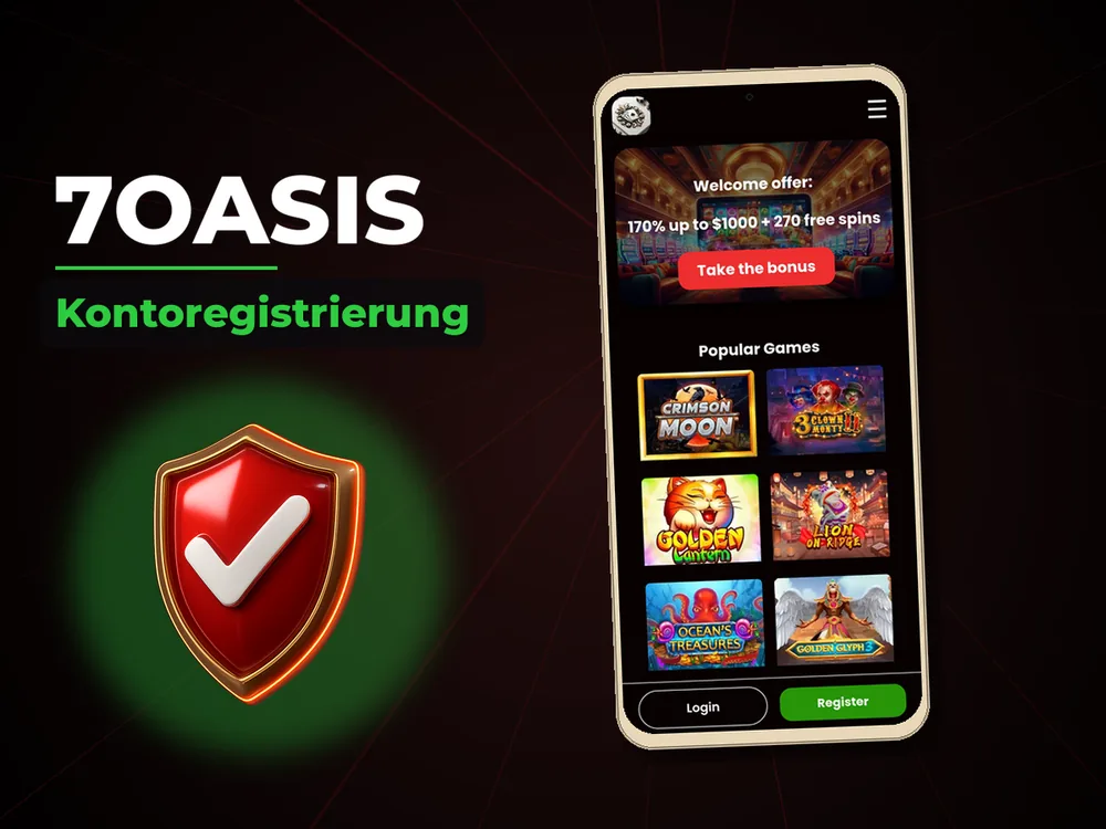 7oasis - Kontoregistrierung