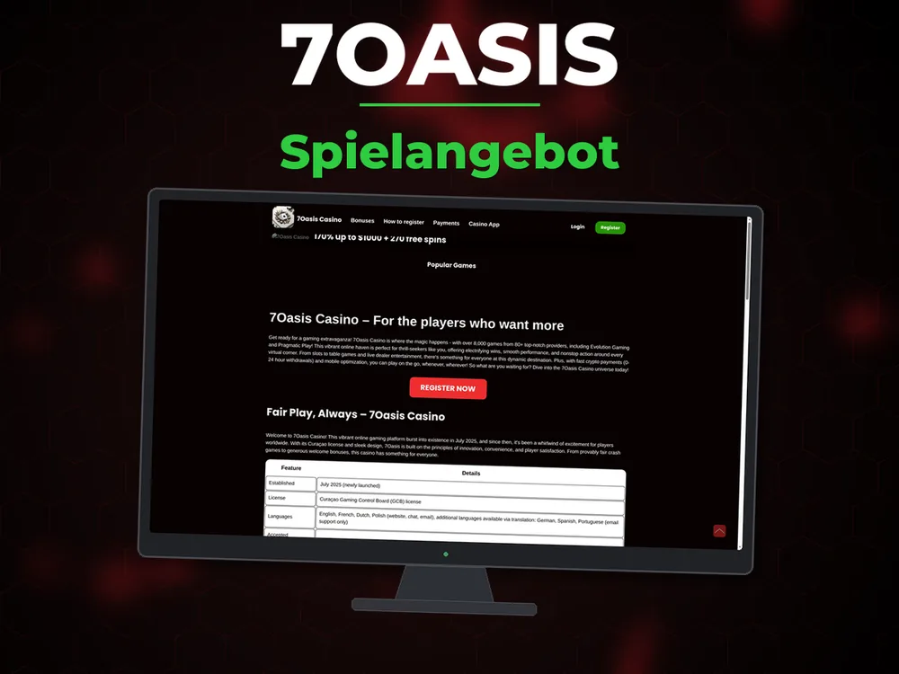7oasis - Spielangebot