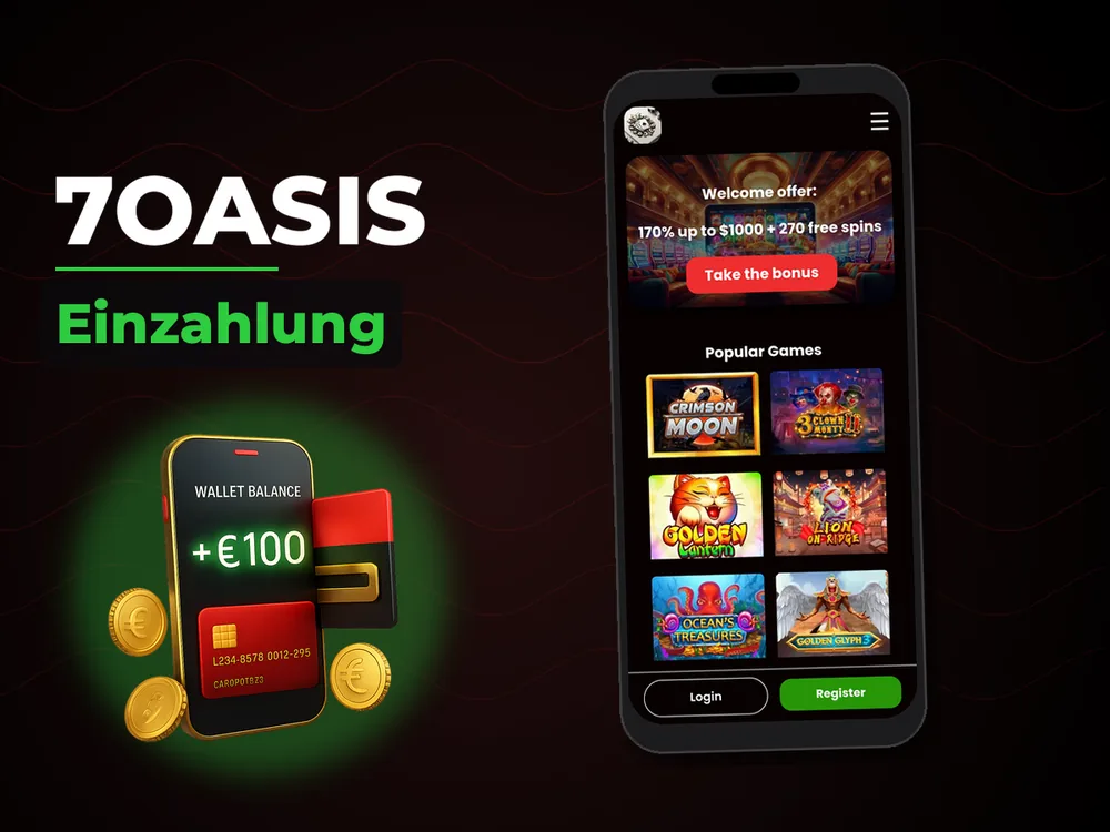 7oasis - Einzahlung